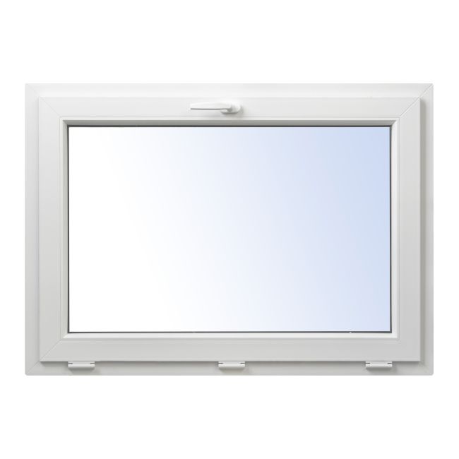 Hvid to‑lags vippevindue i PVC 1165 x 835 mm