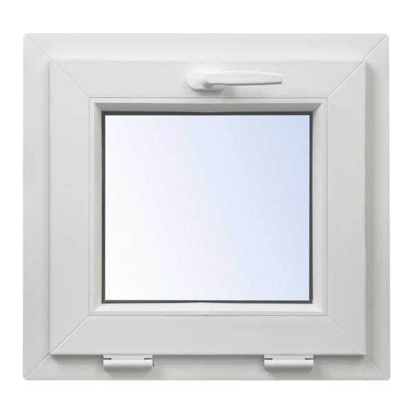 PVC Vindue Bundhængt 56,5x53,5 cm Hvid