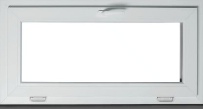 Hvidt PVC-vindue med vippefunktion og tredobbelt glas 1165 x 535 mm
