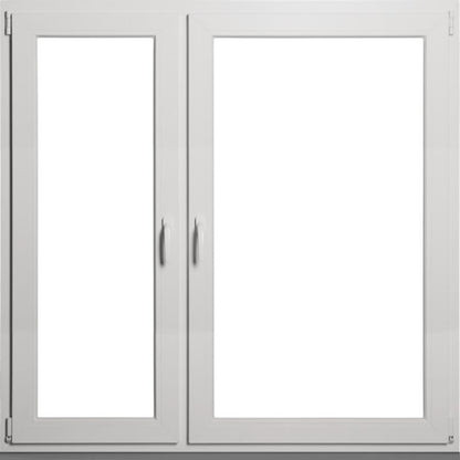 PVC Vindue 146,5x143,5 cm Hvid Sidehængt og Dreje-Kip Venstre