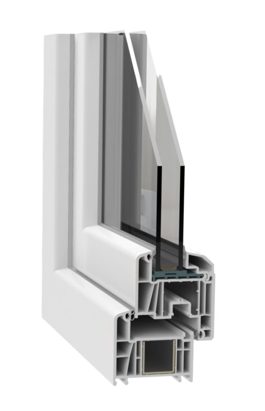 PVC Vindue 146,5x143,5 cm Hvid Sidehængt og Dreje-Kip Venstre