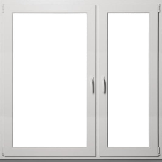 PCV-vindue med dreje- og dreje-kipfunktion, to-lags glas, 1465 x 1435 mm, højrehængt, hvid