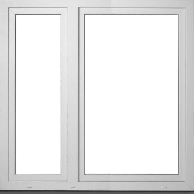 PCV-vindue med dreje- og dreje-kipfunktion, to-lags glas, 1465 x 1435 mm, højrehængt, hvid