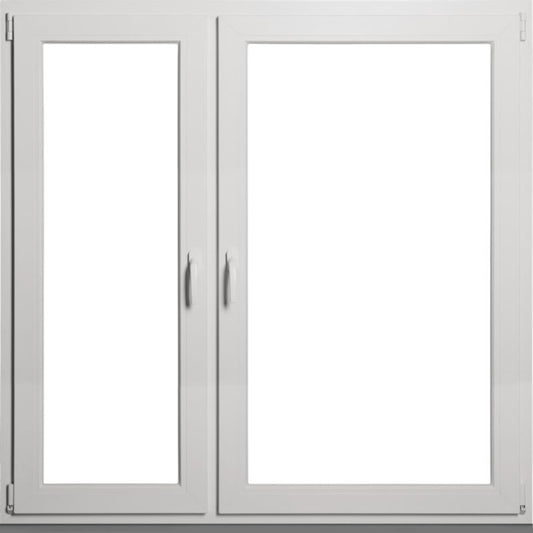 PVC-vindue med fast og dreje-kip funktion, 3-lags glas, 1465 x 1435 mm, venstre, hvid