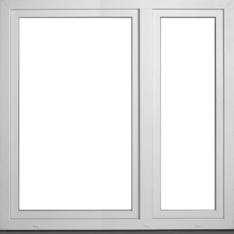 PVC-vindue med fast og dreje-kip funktion, 3-lags glas, 1465 x 1435 mm, venstre, hvid