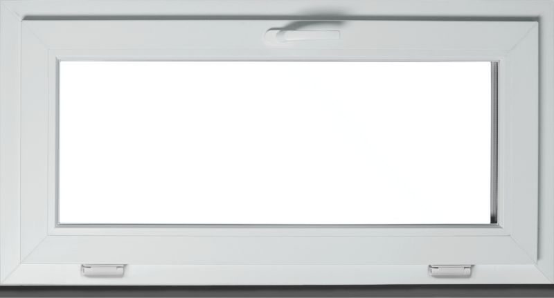 PVC-vindue med vippefunktion og dobbeltglas 1165 x 535 mm hvid
