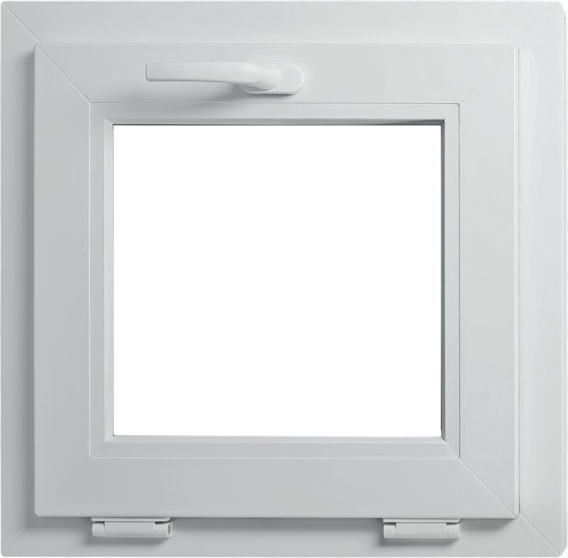 PVC-vindue med to-lags glas, vippefunktion, 565 x 535 mm, hvid