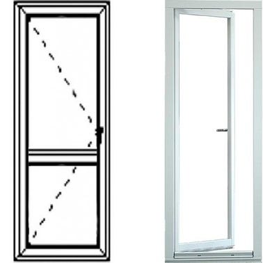 Balkondør PVC OB3 Højre 86,5x209,5 cm Hvid