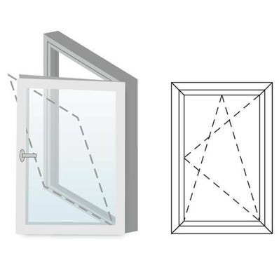 Vindue 3-lags PVC O5 86,5x83,5 cm Hvid
