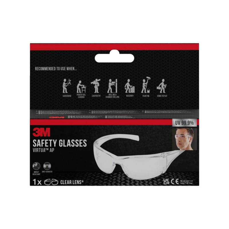 3M Virtua AP beskyttelsesbriller klare 1 stk.
