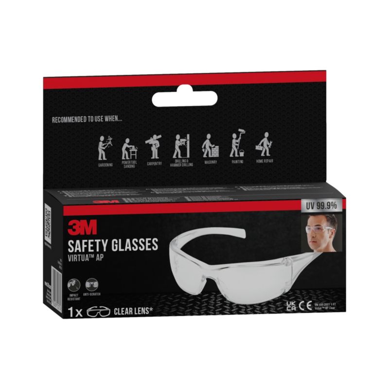 3M Virtua AP beskyttelsesbriller klare 1 stk.