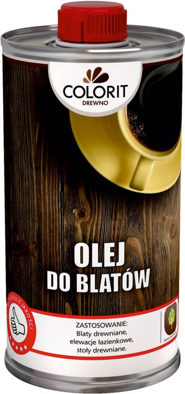 Colorit olie til bordplader, klar, 0,5 l