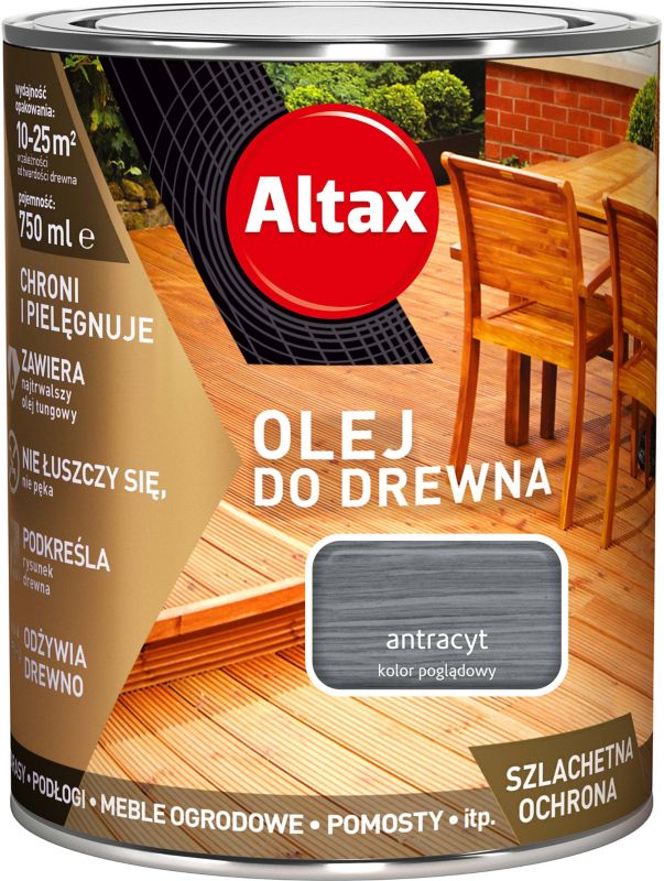 Altax antracit træolie 0,75 l