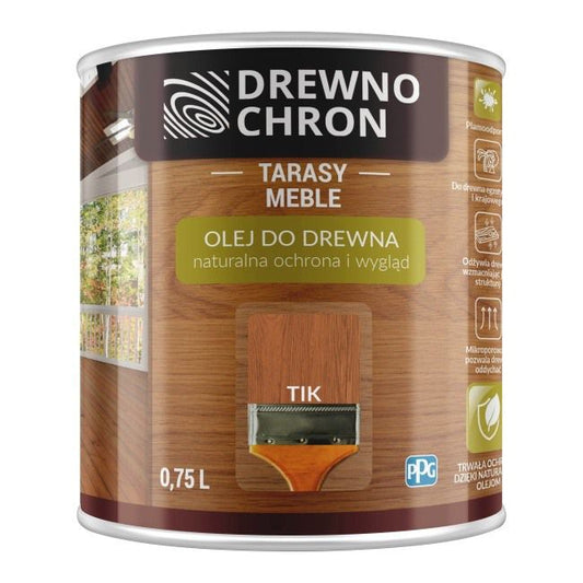 Drewnochron Tik træolie 0,75 l