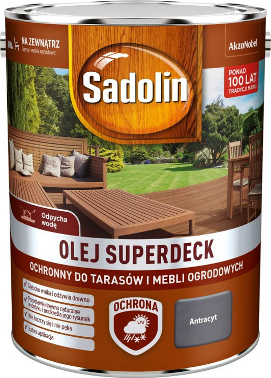 Sadolin Superdeck træolie antracit 5 l
