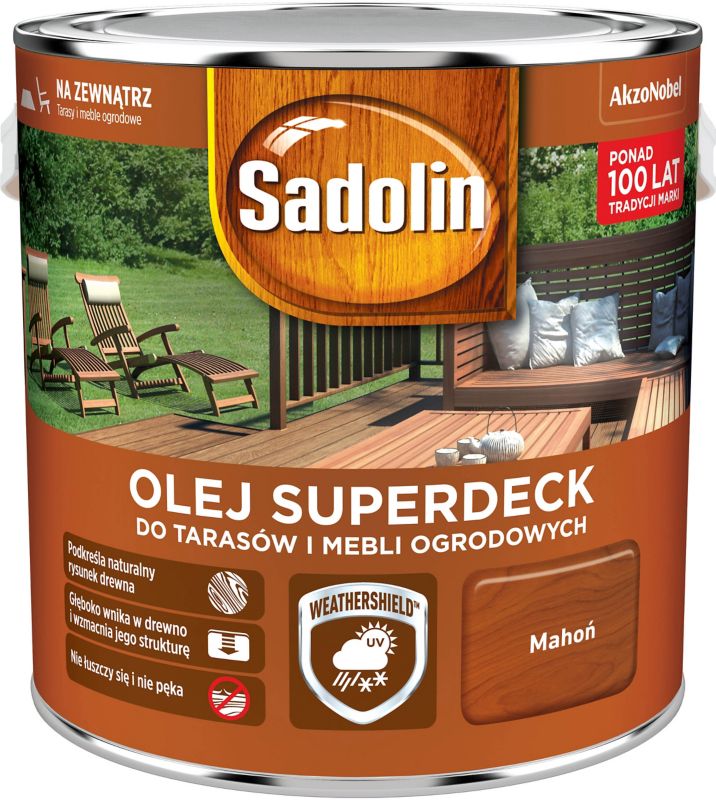 Sadolin Superdeck træolie mahogni 2,5 l