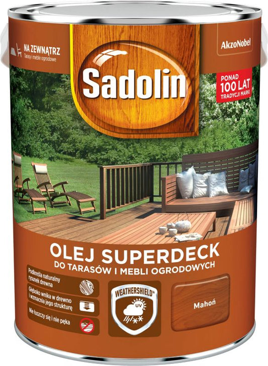 Sadolin Superdeck træolie mahogni 5 l