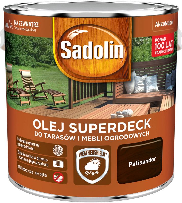 Sadolin Superdeck træolie palisander 2,5 l