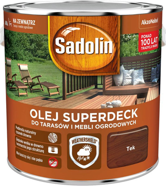 Sadolin Superdeck teak træolie 2,5 l