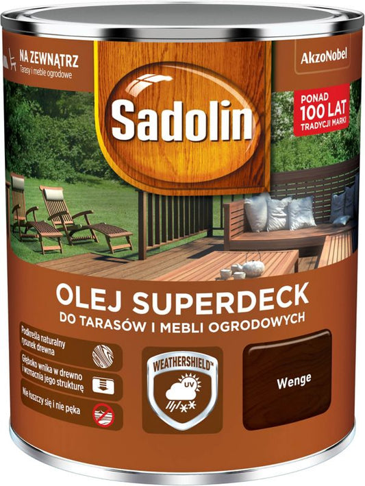 Sadolin Superdeck træolie i wenge, 0,75 l