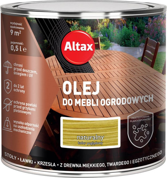 Altax naturlig olie til havemøbler 0,5 l