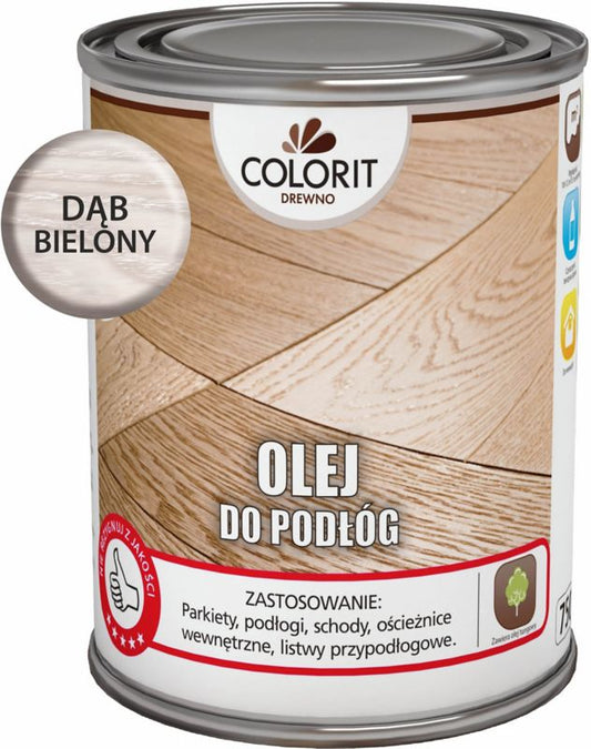 Colorit olie til gulve i blegnet egetræ 0,75 l
