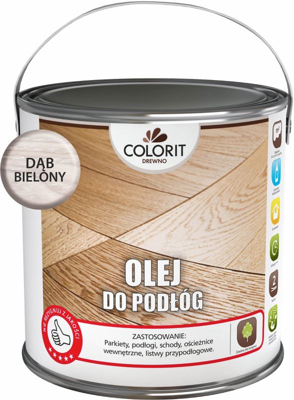 Colorit gulvolie i blegnet eg, 2,5 l