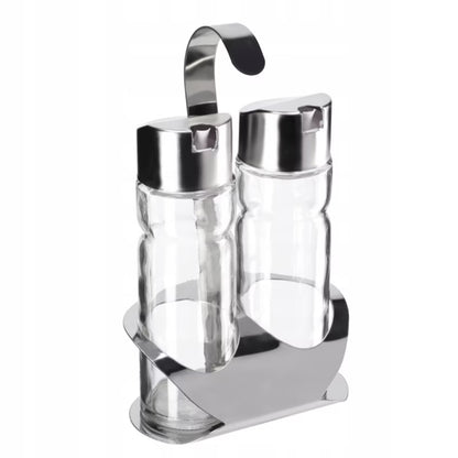 Olie- og Eddikesæt 2x100 ml Glas med Holder