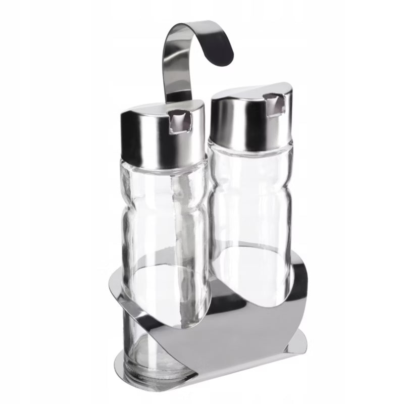 Olie- og Eddikesæt 2x100 ml Glas med Holder