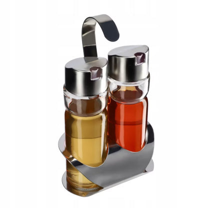 Olie- og Eddikesæt 2x100 ml Glas med Holder