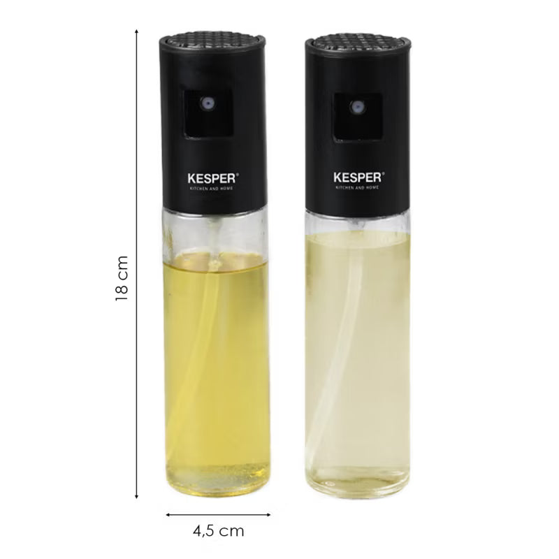 Oliespray og Eddikespray Sæt 18 cm Sort 2 Stk.