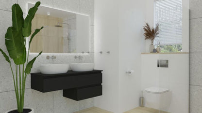 Trykknap til Toilet Torne 22x15 cm Blank Krom 3/6L
