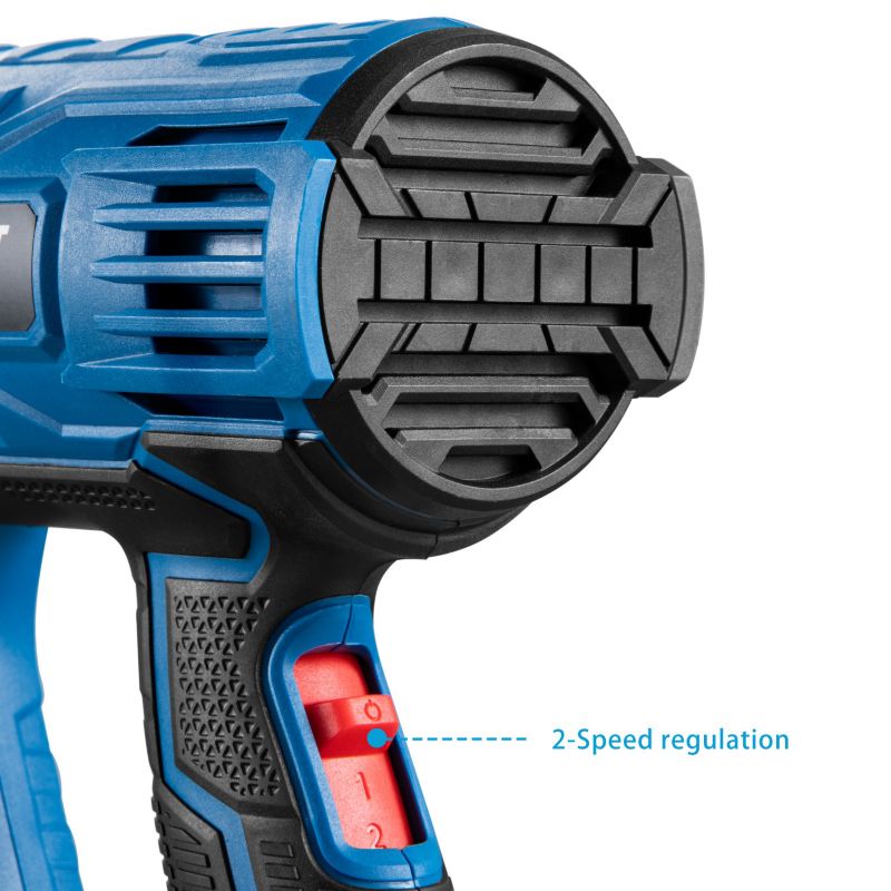 Blaupunkt varmluftpistol med justerbar luftstrøm 2000 W 600 °C HG2010, 1 stk.