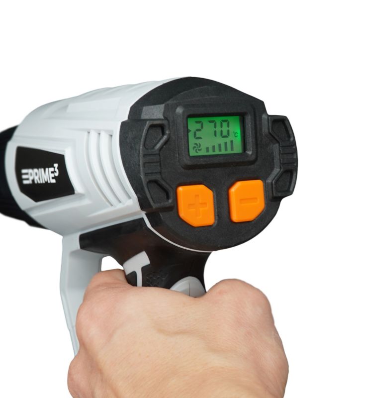 Varmluftpistol med display Prime3 2000 W THG51 1 stk.