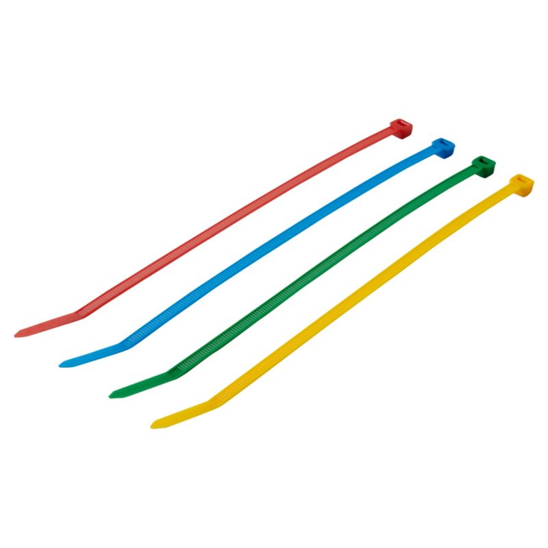 Kabelbindere Diall 4,8 x 200 mm farvemix 100 stk