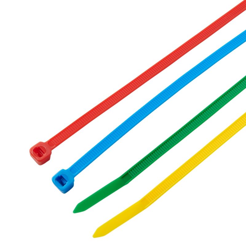 Kabelbindere Diall 4,8 x 200 mm farvemix 100 stk