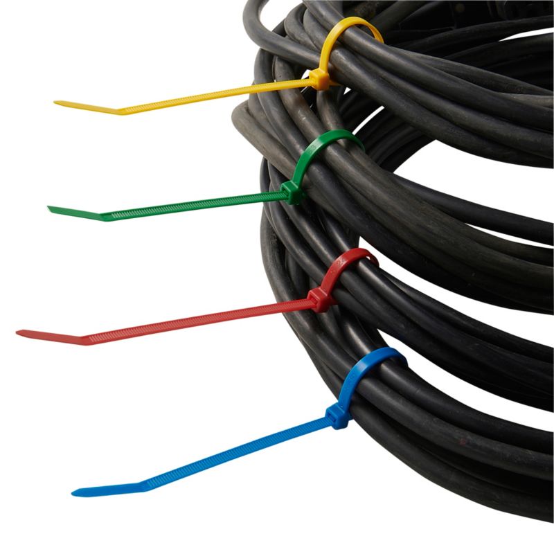 Kabelbindere Diall 4,8 x 200 mm farvemix 100 stk