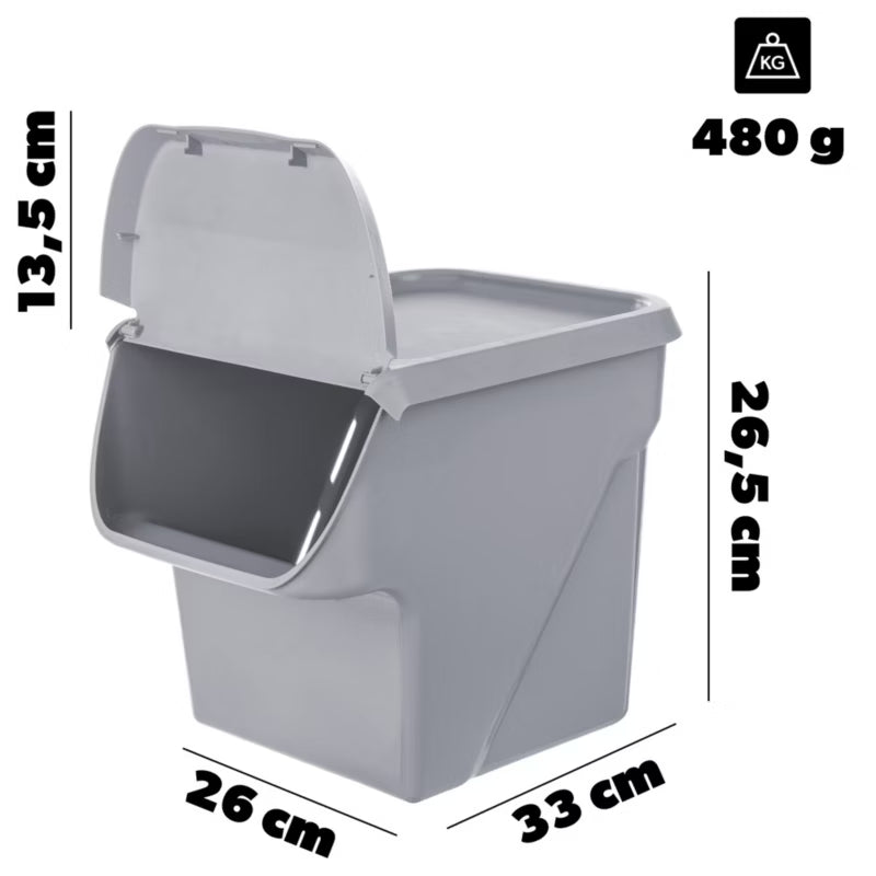 Opbevaringsboks 13 Liter 33x26x26,5 cm Stabelbar