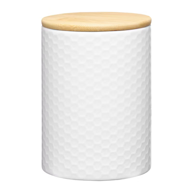 Opbevaringskrukke Bikage 1100 ml Hvid