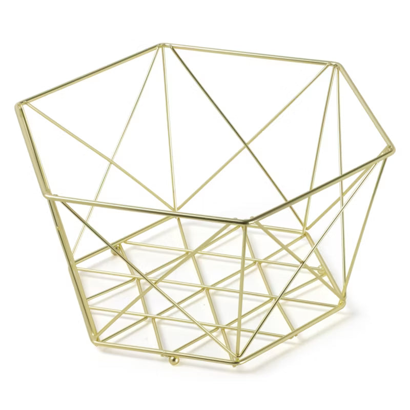 Opbevaringskurv 29 cm Guld Metal