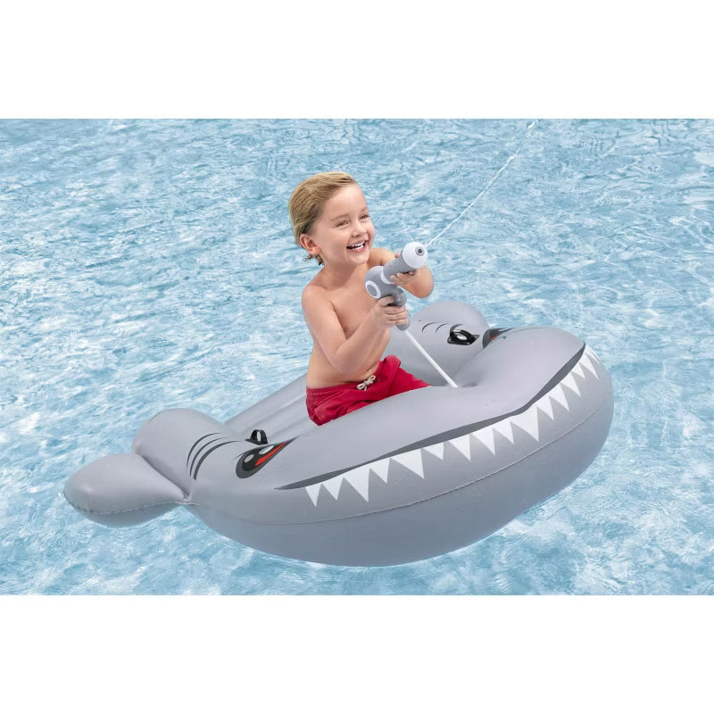 Oppustelig Badedyr Sharkventure 160x115 cm Grå