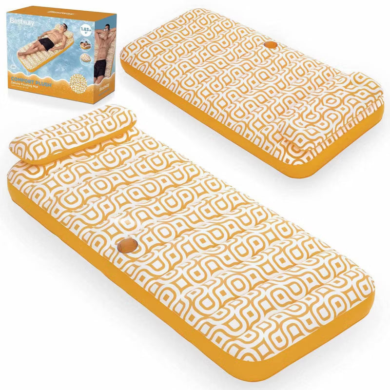 Oppustelig Bademadras 183x84 cm Orange
