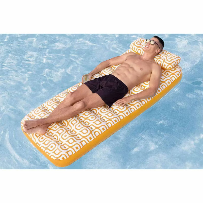 Oppustelig Bademadras 183x84 cm Orange