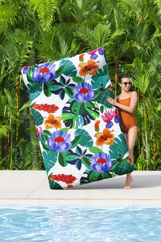 Oppustelig Bademadras 200x129 cm Flerfarvet 43305N