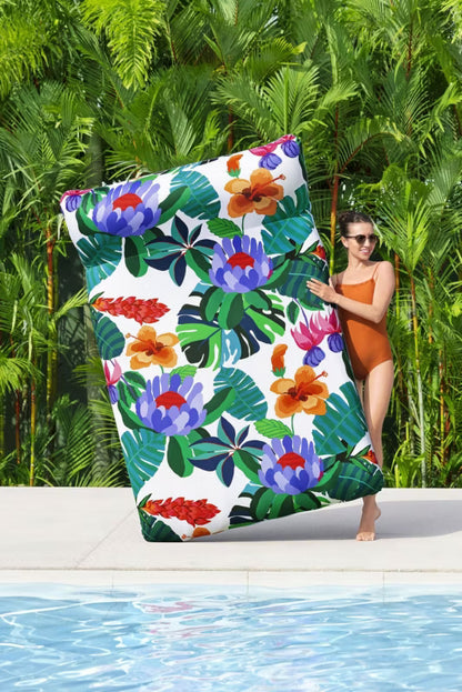 Oppustelig Bademadras 200x129 cm Flerfarvet 43305N