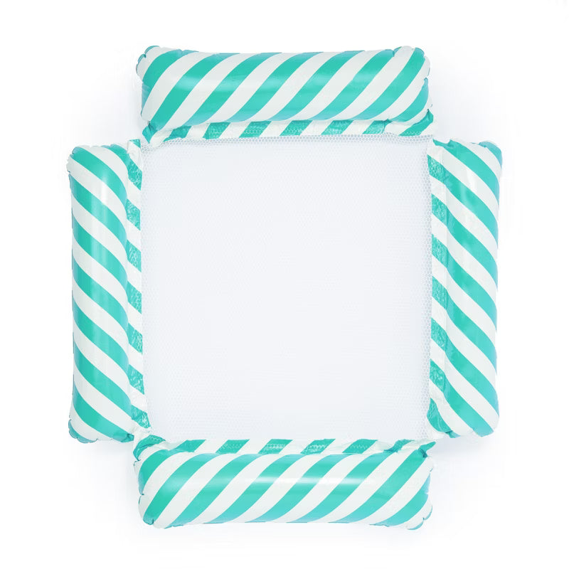 Oppustelig Bademadras med Net 120x106 cm Blå