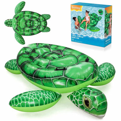 Oppustelig Bademadras Skildpadde 150x145 cm Grøn