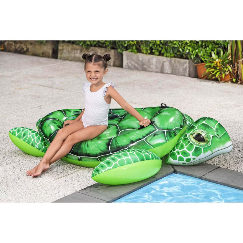 Oppustelig Bademadras Skildpadde 150x145 cm Grøn