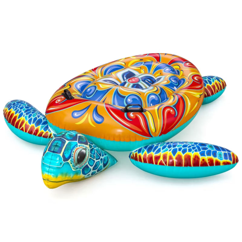Oppustelig Bademadras Skildpadde 186x168 cm Grøn