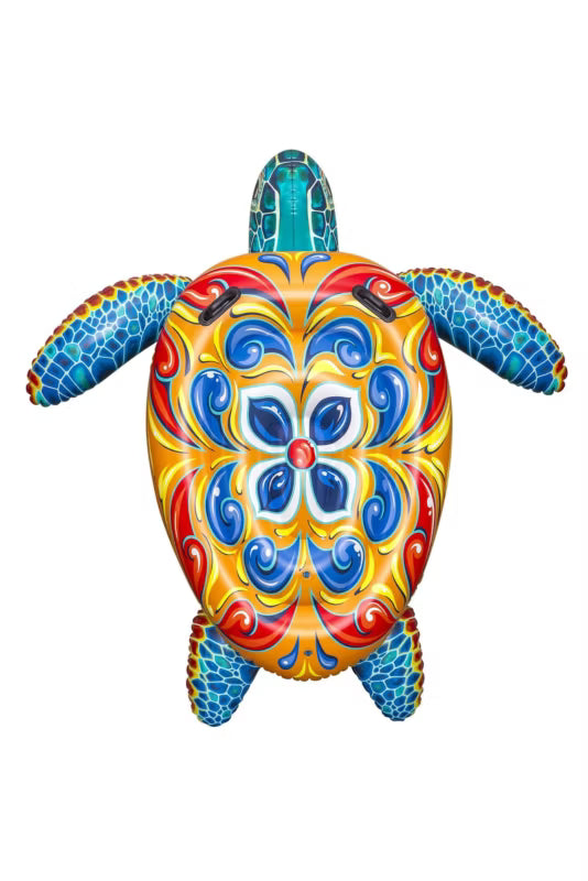 Oppustelig Bademadras Skildpadde 186x168 cm Grøn